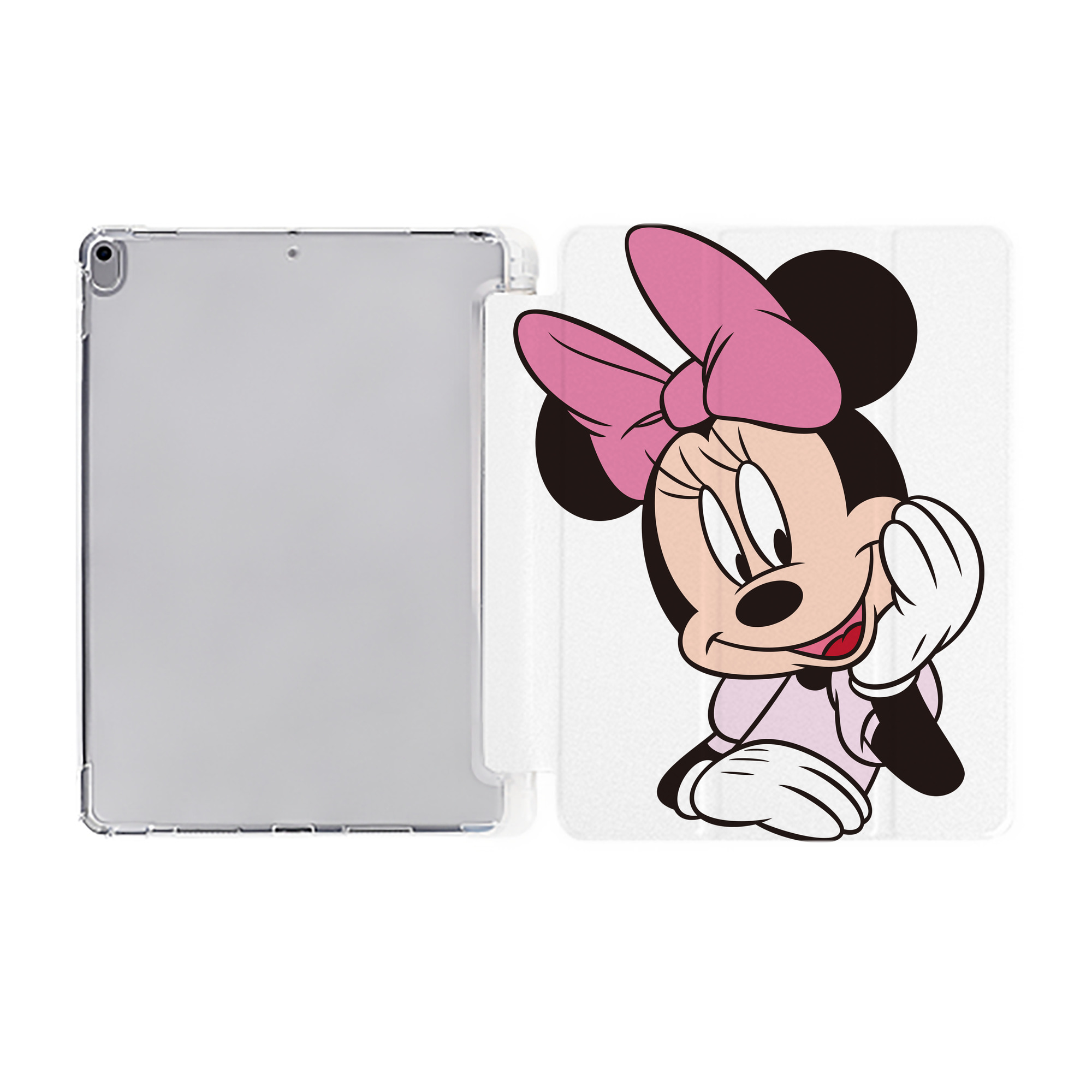 （画像用） ミッキーマウス Mickey Mouse IPad ケース ペン収納付き 三つ折りスタンド PUレザー×シリコン 対応機種9.5/10.5/10.9インチ